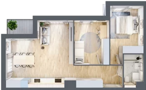 3 pokoje, apartament 60,20 m², piętro 1, oferta nr J8, Nowe Żerniki Bieńkowskiego, Wrocław, Żerniki, Fabryczna, ul. Bieńkowskiego