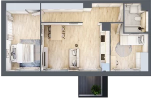 3 pokoje, apartament 59,23 m², piętro 1, oferta nr K11, Nowe Żerniki Bieńkowskiego, Wrocław, Żerniki, Fabryczna, ul. Bieńkowskiego