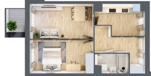 2 pokoje, apartament 48,25 m², piętro 2, oferta nr G13, Nowe Żerniki Bieńkowskiego, Wrocław, Żerniki, Fabryczna, ul. Bieńkowskiego