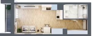 1 pokój, apartament 25,03 m², piętro 2, oferta nr G14, Nowe Żerniki Bieńkowskiego, Wrocław, Żerniki, Fabryczna, ul. Bieńkowskiego