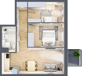 3 pokoje, apartament 51,88 m², piętro 2, oferta nr I16, Nowe Żerniki Bieńkowskiego, Wrocław, Żerniki, Fabryczna, ul. Bieńkowskiego