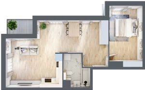 2 pokoje, apartament 52,95 m², piętro 2, oferta nr K22, Nowe Żerniki Bieńkowskiego, Wrocław, Żerniki, Fabryczna, ul. Bieńkowskiego