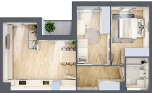 3 pokoje, apartament 55,89 m², piętro 3, oferta nr F19, Nowe Żerniki Bieńkowskiego, Wrocław, Żerniki, Fabryczna, ul. Bieńkowskiego