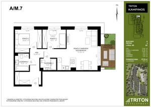Mieszkanie 63,94 m², parter, oferta nr A_M7, Triton Kampinos III, Łomna-Las, ul. Wiśniowa 5