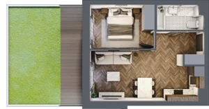 2 pokoje, mieszkanie 36,74 m², piętro 1, oferta nr ONH-C-KLF16-LM2, Osiedle Nowe Horyzonty - etap II, Bydgoszcz, Bartodzieje, ul. Fordońska 16-18