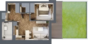 2 pokoje, mieszkanie 39,88 m², piętro 1, oferta nr ONH-C-KLF18-LM4, Osiedle Nowe Horyzonty - etap II, Bydgoszcz, Bartodzieje, ul. Fordońska 16-18