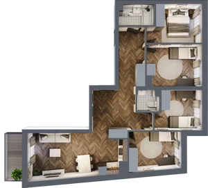 5 pokoi, mieszkanie 83,14 m², piętro 2, oferta nr ONH-C-KLF18-LM9, Osiedle Nowe Horyzonty - etap II, Bydgoszcz, Bartodzieje, ul. Fordońska 16-18