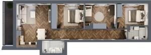 4 pokoje, mieszkanie 68,53 m², piętro 2, oferta nr ONH-C-KLF16-LM10, Osiedle Nowe Horyzonty - etap II, Bydgoszcz, Bartodzieje, ul. Fordońska 16-18