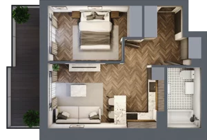 2 pokoje, mieszkanie 38,74 m², piętro 2, oferta nr ONH-C-KLF18-LM13, Osiedle Nowe Horyzonty - etap II, Bydgoszcz, Bartodzieje, ul. Fordońska 16-18