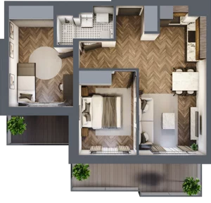 3 pokoje, mieszkanie 50,30 m², piętro 5, oferta nr ONH-C-KLF16-LM22, Osiedle Nowe Horyzonty - etap II, Bydgoszcz, Bartodzieje, ul. Fordońska 16-18