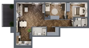 3 pokoje, mieszkanie 64,55 m², piętro 5, oferta nr ONH-C-KLF16-LM23, Osiedle Nowe Horyzonty - etap II, Bydgoszcz, Bartodzieje, ul. Fordońska 16-18