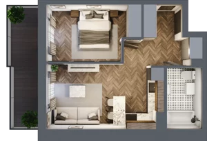 2 pokoje, mieszkanie 39,33 m², piętro 5, oferta nr ONH-C-KLF18-LM37, Osiedle Nowe Horyzonty - etap II, Bydgoszcz, Bartodzieje, ul. Fordońska 16-18