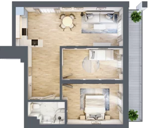 3 pokoje, apartament 61,09 m², piętro 2, oferta nr 33, Solano Kołobrzeg, Kołobrzeg, ul. Św. Macieja 6A