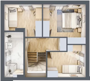 Dom 96,95 m², oferta nr 5/1, Brzegowa Park etap II, Łomianki, ul. Brzegowa