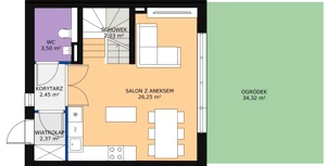 Dom 72,03 m², oferta nr 4.b, Osiedle Pastell, Warszawa, Białołęka, Henryków, ul. Kazimierza Pułaskiego