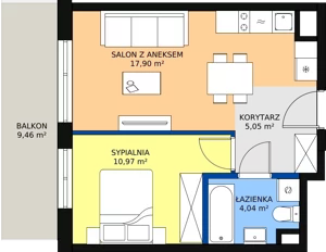 2 pokoje, mieszkanie 37,96 m², piętro 3, oferta nr AC4.3, PUR na Kamionku, Warszawa, Praga Południe, Kamionek, ul. Żupnicza