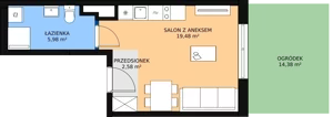1 pokój, mieszkanie 27,95 m², parter, oferta nr AD1.4, PUR na Kamionku, Warszawa, Praga Południe, Kamionek, ul. Żupnicza