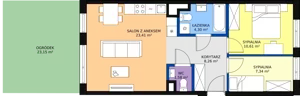 3 pokoje, mieszkanie 55,50 m², parter, oferta nr AD1.1, PUR na Kamionku, Warszawa, Praga Południe, Kamionek, ul. Żupnicza