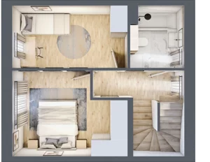 Dom 58,79 m², oferta nr 15.b, Leszczyńskiego 25, Warszawa, Ursus, Gołąbki, ul. Leszczyńskiego 25