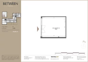 Lokal użytkowy 54,00 m², oferta nr U.02, Between - lokale użytkowe, Łódź, Widzew, ul. Dowborczyków 12