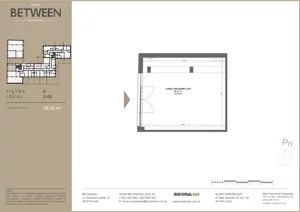 Lokal użytkowy 58,20 m², oferta nr U.03, Between - lokale użytkowe, Łódź, Widzew, ul. Dowborczyków 12