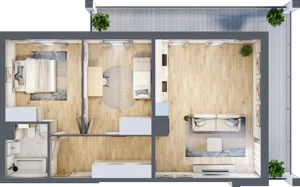 3 pokoje, mieszkanie 68,01 m², piętro 1, oferta nr M9, Prato Park, Kraków, Czyżyny, ul. Na Łąkach