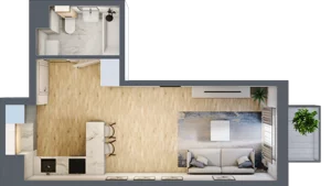 1 pokój, mieszkanie 30,60 m², piętro 1, oferta nr M14, Prato Park, Kraków, Czyżyny, ul. Na Łąkach