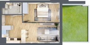 2 pokoje, mieszkanie 39,96 m², parter, oferta nr M64, Prato Park, Kraków, Czyżyny, ul. Na Łąkach
