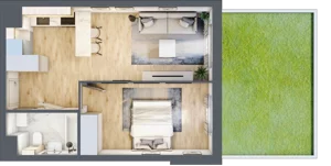 2 pokoje, mieszkanie 40,03 m², parter, oferta nr M80, Prato Park, Kraków, Czyżyny, ul. Na Łąkach