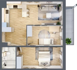 3 pokoje, mieszkanie 61,09 m², piętro 1, oferta nr M82, Prato Park, Kraków, Czyżyny, ul. Na Łąkach