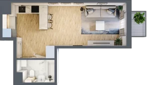 1 pokój, mieszkanie 30,60 m², piętro 1, oferta nr M94, Prato Park, Kraków, Czyżyny, ul. Na Łąkach