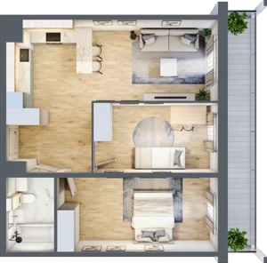 3 pokoje, mieszkanie 61,09 m², piętro 2, oferta nr M99, Prato Park, Kraków, Czyżyny, ul. Na Łąkach