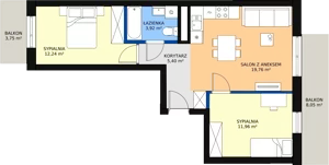 3 pokoje, mieszkanie 53,07 m², piętro 1, oferta nr 95, Podedworze 11, Kraków, Podgórze Duchackie, Piaski Wielkie, ul. Podedworze 11