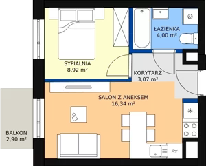 2 pokoje, mieszkanie 32,33 m², piętro 2, oferta nr 98, Podedworze 11, Kraków, Podgórze Duchackie, Piaski Wielkie, ul. Podedworze 11