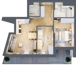 3 pokoje, mieszkanie 57,96 m², piętro 1, oferta nr M11/KL1, Luxury Point, Kielce, Centrum, al. Solidarności
