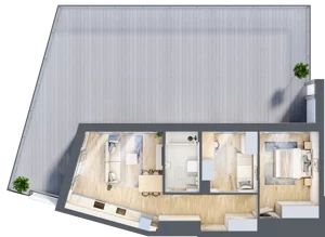 3 pokoje, mieszkanie 58,85 m², piętro 1, oferta nr M3/KL1, Luxury Point, Kielce, Centrum, al. Solidarności