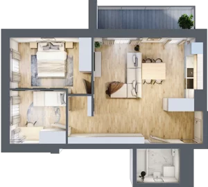 3 pokoje, mieszkanie 57,25 m², piętro 2, oferta nr M18/KL1, Luxury Point, Kielce, Centrum, al. Solidarności