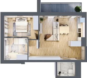 3 pokoje, mieszkanie 57,25 m², piętro 3, oferta nr M29/KL1, Luxury Point, Kielce, Centrum, al. Solidarności