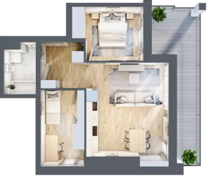 3 pokoje, mieszkanie 52,97 m², piętro 4, oferta nr M41/KL1, Luxury Point, Kielce, Centrum, al. Solidarności
