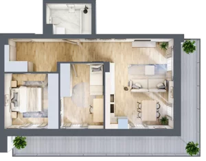 3 pokoje, mieszkanie 58,42 m², piętro 1, oferta nr M4/KL3, Luxury Point, Kielce, Centrum, al. Solidarności
