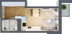 1 pokój, mieszkanie 30,21 m², piętro 3, oferta nr M14/KL4, Luxury Point, Kielce, Centrum, al. Solidarności