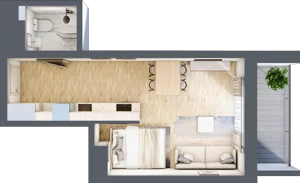 1 pokój, mieszkanie 30,99 m², piętro 6, oferta nr M31/KL3, Luxury Point, Kielce, Centrum, al. Solidarności