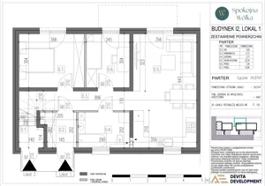 3 pokoje, mieszkanie 54,97 m², parter, oferta nr I2-1 , Spokojna Wólka etap 6 i 7, Wólka Kosowska, ul. Nadrzeczna