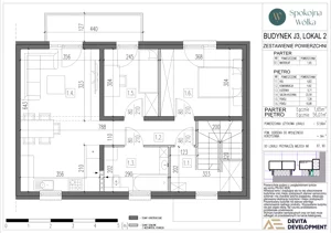 3 pokoje, mieszkanie 57,66 m², piętro 1, oferta nr J3-2, Spokojna Wólka etap 6 i 7, Wólka Kosowska, ul. Nadrzeczna