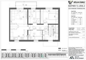 3 pokoje, mieszkanie 57,63 m², piętro 1, oferta nr 13 lokal 2, Wólka Family, Wólka Kosowska, ul. Nadrzeczna