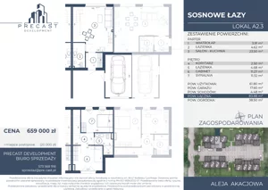 Dom 61,80 m², oferta nr A2.3, Osiedle Sosnowe Łazy, Łazy, ul Cicha
