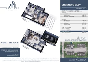 Dom 61,80 m², oferta nr A2.3, Osiedle Sosnowe Łazy, Łazy, ul Cicha