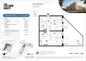 4 pokoje, apartament 74,69 m², parter, oferta nr C.2.0.M1, Nowe Promenady 2, Wrocław, Kleczków, Psie Pole, ul. Czesława Miłosza/Jana Czochralskiego