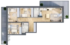 4 pokoje, apartament 75,59 m², piętro 6, oferta nr A2.5.6.M21, Nowe Promenady, Wrocław, Kleczków, Psie Pole, ul. Czesława Miłosza