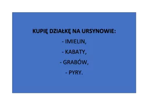  KUPIĘ działkę na Ursynowie i Mokotowie